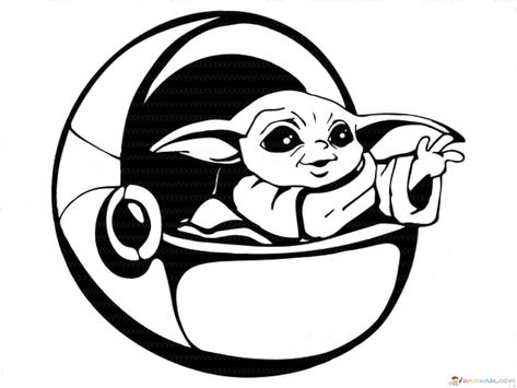 Coloring pages Baby Yoda. The Mandalorian and Baby Yoda Free Yoda Drawing, Unique Coloring Pages, Star Wars Baby, Dessin Adorable, Vector Drawing, Cricut Projects Vinyl, Star Wars Universe, Vinyl Projects, Cricut Vinyl