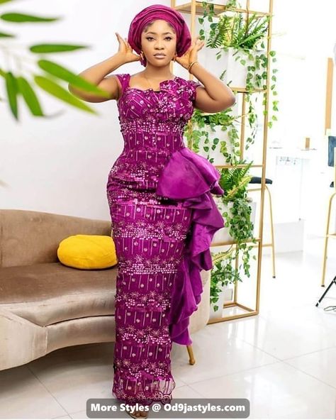 33 gorgeous lace gown styles for wedding to consider | od9jastyles Lastest Style For Lace Gown, Latest Lace Styles, Aso Ebi Dresses, Nigerian Traditional Wedding, Stylish Naija, Traditional Wedding Attire, Lace Gown Styles, Studios Photography, Aso Ebi Styles