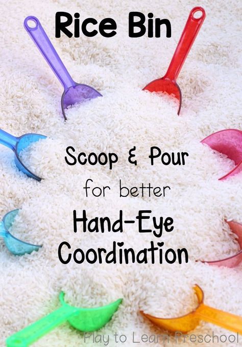 Eye Hand Coordination Activities, Prek Sensory, Vision Training, Coordination Activities, Science Experiments For Preschoolers, Pre K Activities, Strong Hand, Sensory Table, Development Activities