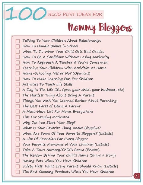 Printable checklist of 100 mom blog ideas to inspire you! f you're anything like me, being a mom comes first and working on your blog comes second! It's not easy finding time to do it all, but having great content is a must if you want your blog to succeed. For those times when you feel like you've completely run out of things to write about, here is a list of 100 mom blog ideas. #printable #bloggingtips (CLICK ON THE PHOTO AND LEARN MORE) Join millions of crea Mom Blog Ideas, Mom Blog Topics, Things To Write About, Things To Write, Blog Writing Tips, Saving Plan, Youtube Channel Ideas, Job Ideas, Blog Names