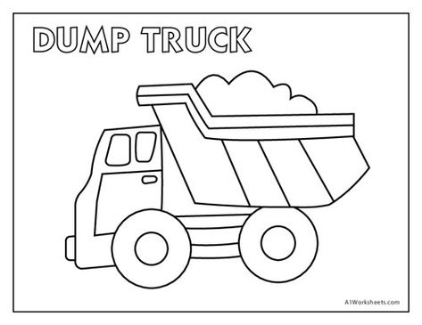 Free Dump Truck Coloring Sheets for Kids Dump Truck Template Free Printables, Dump Truck Coloring Page Free Printable, Dump Truck Coloring Page, Construction Coloring Pages Free, Construction Coloring Pages, Toddler Coloring Pages, Construction Vehicles Printables, Tractor Coloring Pages, Alphabet Crafts Preschool