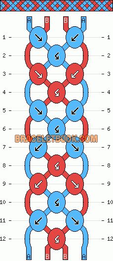 x cross fence  diagonal dot  diamond easy friendship bracelet pattern 2 color 4 string Diamond Friendship Bracelet, Friendship Band, Diy Bracelets With String, Friendship Bracelets Easy, String Bracelet Patterns, Friend Bracelet, Friendship Bracelet Patterns Easy, Yarn Bracelets, Cute Friendship Bracelets