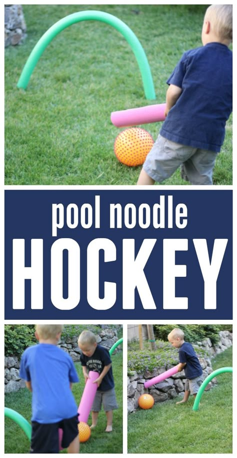 Toddler Approved!: Pool Noodle Hockey for Kids Pool Noodle Hockey, Noodle Hockey, Sport For Kids, Preschool Olympics, Sports Activities For Kids, Olympics Activities, Physical Activities For Kids, Gym Games, Pool Noodle