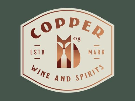 Wine Etiquette Design, Branded Merch, Copper Logo, Green Branding, Wine Logo, Coffee Label, Logo Process, Inspiration Logo Design, Love Logo