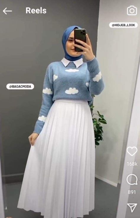 Hijabista Fashion, Estilo Hijab, Fall Fashion Dresses, Mode Turban, Cute Modest Outfits, Muslim Outfits Casual, Fashion Top Outfits, Modest Dresses Casual, Hijabi Outfits Casual