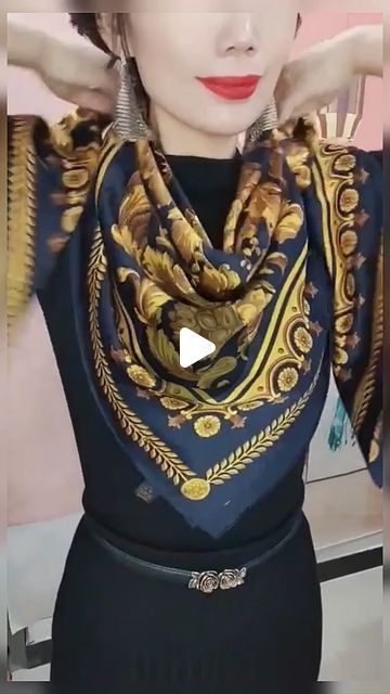 33K views · 1.8K likes | Murier Silk on Instagram: "Do you like this scarf tie?#muriersilk" Fold Towels, Scarf Wearing Styles, Ways To Tie Scarves, Silk Scarf Style, Scarf Tie, Ways To Wear A Scarf, How To Wear A Scarf, Stylish Scarves, Scarf Tying