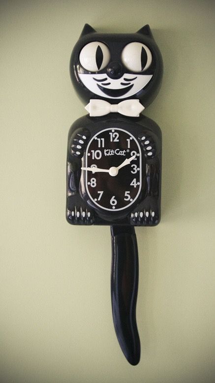 Small Kit-Cat Clock in Black Kit Kat Clock, Kit Cat Clock, Cat Clock, Felix The Cats, Kit Kat, Dream House Decor, My New Room, Kitty Cat, New Room