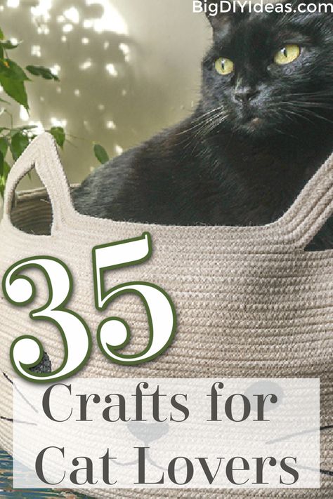 Are you a fan of cats?! Well, you've come to the right place! They're cute, they're cuddly, they... are sometimes jerks. But we forgive them because of the first two things! This list is a collection of amazing crafts and DIY projects that you can do as a cat/craft lover or you can make them for gifts to give out to your friends and family. Give them a try! Diy Cat Gifts For Cats, Diy Cat Lover Gifts, Gifts For Cat Lovers Diy, Diy Cat Gifts, Cat Themed Crafts, Cat Craft Ideas, Diy Cat Stuff, Cat Accessories Diy, Gift Ideas For Cat Lovers