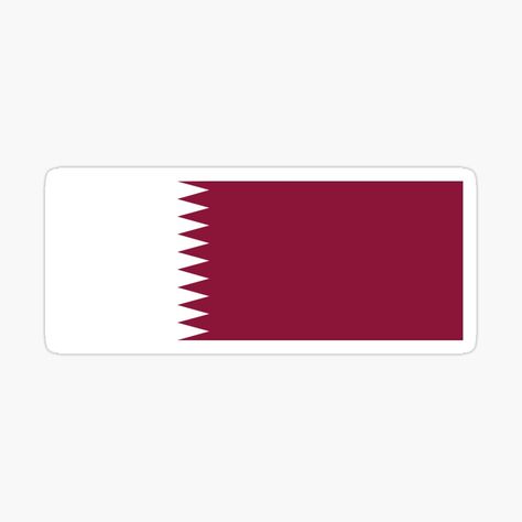 Get my art printed on awesome products. Support me at Redbubble #RBandME: https://www.redbubble.com/i/sticker/Flag-of-Qatar-by-diegovcarvalho/119238370.EJUG5?asc=u Qatar Stickers, Qatar Flag, Stickers Magnets, White Band, National Flag, Button Pins, Qatar, Triangles, The National