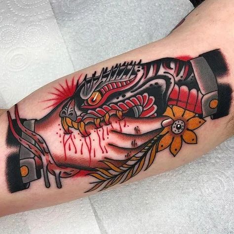 American Traditional Tattoos Explained: History, Symbolism & More Traditional Tattoo Man, Traditional Snake Tattoo, Instagram Tattoos, Traditional Black Tattoo, Neo Tattoo, Traditional Tattoo Inspiration, Traditional Style Tattoo, Traditional Tattoo Sleeve, Old School Tattoo Designs