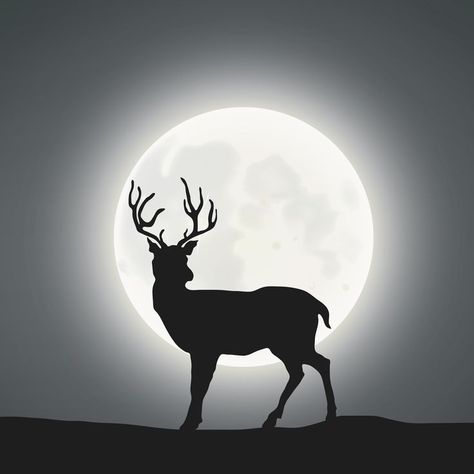 Buck Moon Ritual, Deer Stencils, Cow Jumping Over The Moon, Abundance Spell, Moon Capricorn, Cow And Moon, Full Buck Moon, Buck Moon, Deer Stencil