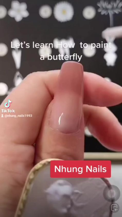 Nhung nail on Reels | Nhung nail · Original audio Butterflies Nails, Butterfly Nail Designs, Poly Gel, Nail Drawing, Gel Nail Art Designs, Diy Acrylic Nails, Butterfly Nail Art, Trendy Nail Art, Butterfly Nail