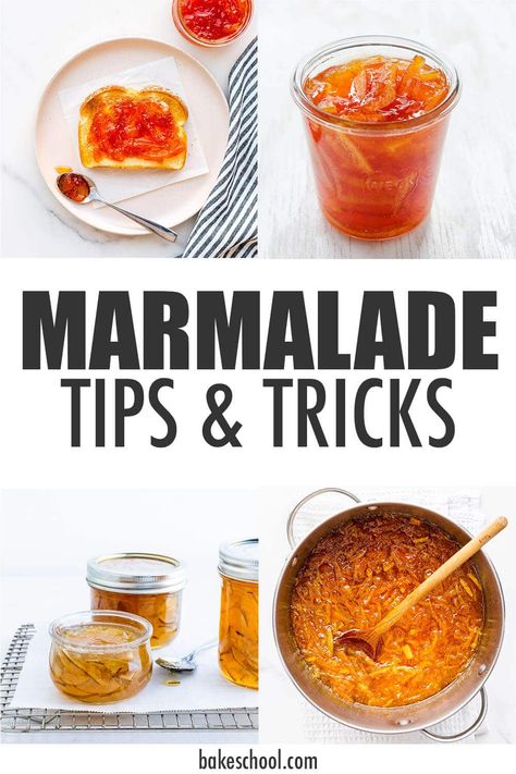 Find out all the tips and tricks you need to make the best marmalade ever, including the ratio of fruit to sugar, how to achieve the perfect set, and troubleshooting set problems like why is marmalade dry or lumpy, or watery. Making Marmalade, Grapefruit Marmalade, Root Vegetable Gratin, Homemade Marmalade, Seville Orange Marmalade, Jam Maker, Marmalade Jam, Homemade Croissants, Marmalade Recipe