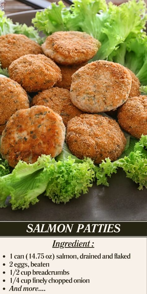 Craving a bite of nostalgia? 🍴✨ Try Grandma's Old-Fashioned Salmon Patties Recipe today and bring the warmth of grandma's kitchen to your home! Dive into tradition and share your story. #GrandmasSalmonPatties #FamilyRecipes Seafood Patties, Salmon Patty Recipe, Best Salmon Patties, Tuna Patties Recipes, Salmon Patty, Fried Salmon Patties, Salmon Bites Recipe, Salmon Cakes Recipe, Patty Recipe