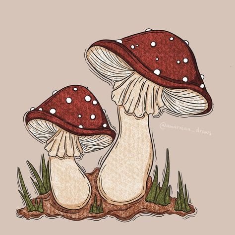 Mushroom Core Drawing, Haunted Cottagecore, Spooky Sketches, Spooky Cottage, Spooky Cottagecore, Halloween Mushrooms, Mushrooms Cottagecore, Spooky Mushroom, Halloween Art Drawing