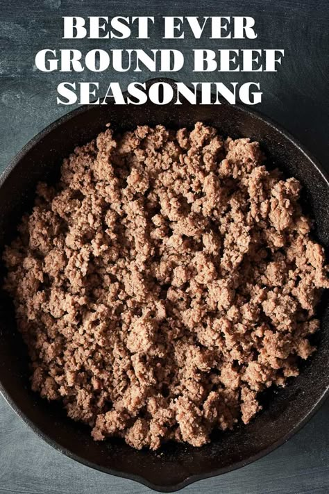 Best Ground Beef Seasoning, Cooking Ground Beef On Stove, How To Season Hamburger Meat, Season Ground Beef For Spaghetti, Season Hamburger Meat, Ground Beef Spices, Seasoned Ground Beef Recipes, How To Make Ground Beef, How To Season Ground Beef