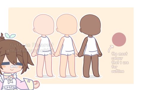 Gacha Club Skin Tones Ideas, Gacha Skin Color, Gacha Club Skin Colors Ideas, Gacha Club Skin Colors, Gacha Club Skin Ideas, Gacha Skin Ideas, Gacha Life Skin Ideas, Oc Tutorial, Adopt Clothes