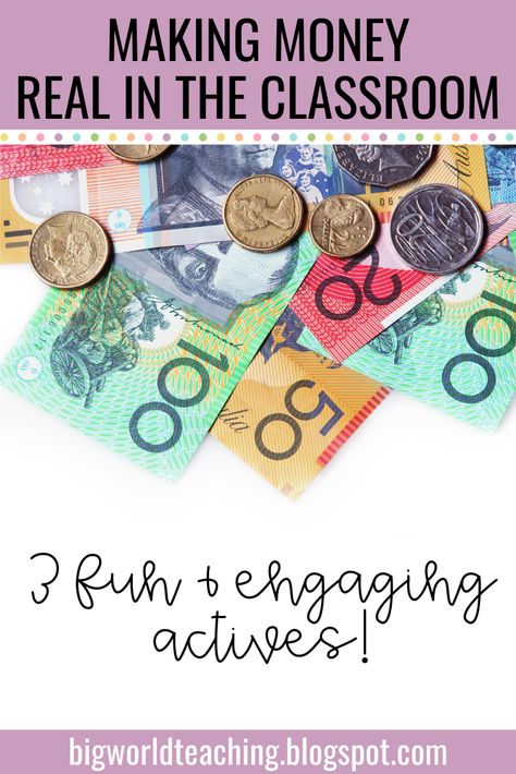 Are you looking for new & fresh ways to teach Australian money in the classroom! I have shared 3 activities that help make money real for little learners! They include printables based on the Australian coins and notes and are perfect for Kindergarten, Prep, Foundation & First Grade students. Making money real in the classroom for kids! Money Teaching Activities, Maths Classroom, Money Kindergarten, Australian Money, Real Life Math, Teaching Money, Money Activities, Kindergarten Prep, Maths Games