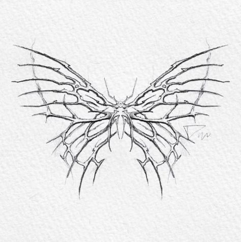 bellzeusch Butterfly Cybersigilism, Cybersigilism Butterfly, Butterfly Wing Tattoo, Wings Sketch, Butterfly Sketch, Arm Tats, Skeleton Drawings, Skeleton Tattoos, Small Tattoos Simple