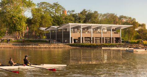 ITS ALL ART...  #art #itsallart #photography #design #vacation norman foster designs timber boathouse for row new york https://www.designboom.com/architecture/norman-foster-row-new-york-timber-boathouse-06-25-2019/ Boat Club Architecture, Rowing Club Architecture, Boathouse Architecture, Nautical Architecture, Architecture Studies, Boathouse Design, Waterfront Architecture, Lebbeus Woods, Art Expressions