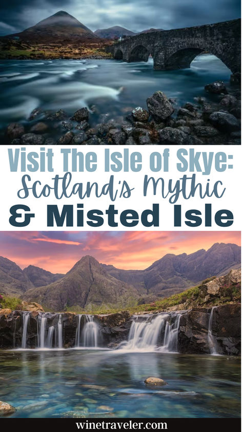 Why you should Visit The Isle of Skye: Scotland’s Mythic & Misted Isle. Skye is the most famous of Scotland’s islands, a beautiful place of myth and legend. The spectacular scenery offers countless attractions for climbers, hikers, and recreational walkers. With opportunities to spot rare wildlife and enjoy excellent island produce, The Isle of Skye is the perfect destination for a visitor with a love for the Scottish landscape. Scotland Isle Of Skye, Isle Of Lewis Scotland, Isle Skye, Uk Itinerary, Isle Of Skye Map, Scotland Travel Guide, Scotland Trip, Isle Of Skye Scotland, Plane Ticket