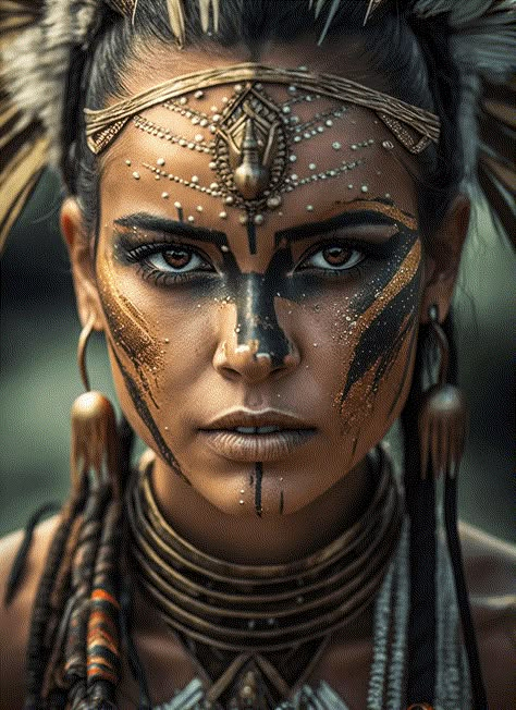 Aztec Princess, Warrior Makeup, Princess Warrior, Aztec Empire, Photography Contract, Women Warriors, Aztec Culture, Amazon Warrior, Warrior 2