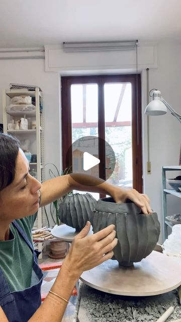 Sara Federici on Instagram: "Two new hand built Round Dented Vases are now drying waiting for the kiln. A little video of the process and the final result before glazing. 

#coilingtechnique #handbuiltceramics #contemporaryart #clayart #contemporaryceramics #homedecor #designvases #designdecor #sfceramica_sarafederici #madeinitaly #madeinflorence" Hand Built Vase, Hand Built Pottery, Contemporary Ceramics, Pottery Ideas, Hand Built, Clay Art, The Process, Kiln, Artist Inspiration