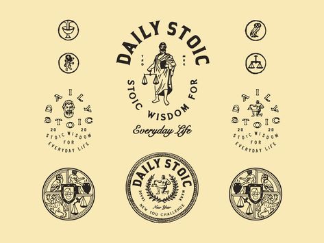 Daily Stoic by Rise Wise on Dribbble Hand Drawn Logotype, Daily Stoic, Bike Logo, Graph Design, Professional Logo Design, Premade Logo, Show And Tell, Type Design, 로고 디자인