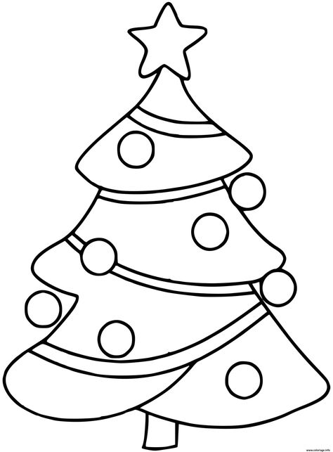 Christmas Tree Drawing, Santa Klaus, Materi Bahasa Jepang, Christmas Coloring Sheets, Printable Christmas Coloring Pages, Christmas Tree Coloring Page, Tree Coloring Page, Window Color, Christmas Coloring