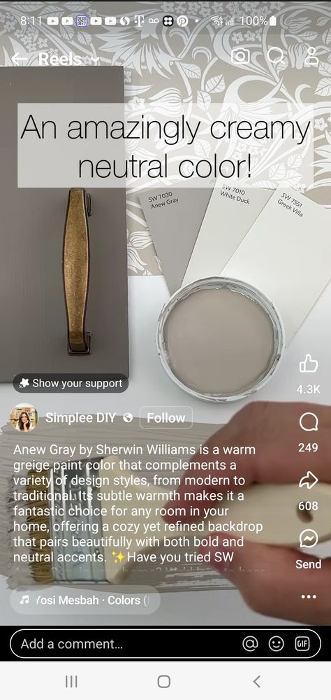 Valspar Ivory Brown, Ivory Brown Valspar, Anew Gray, Sb Design, Valspar Paint, Greige Paint Colors, Greige Paint, Greek Villas, Interior Paint Colors