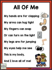 Poem For Kindergarten, Block Center Preschool, Alphabet Chart Printable, Kindergarten Poems, Kindergarten Smorgasboard, Block Center, Preschool Circle Time, Toddler Homeschool, Alphabet Charts