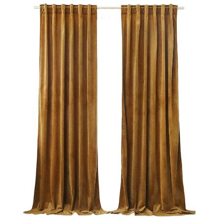 Orange Curtains Living Room, Orange Curtains Bedroom, Burnt Orange Curtains, Orange Curtains, Velvet Room, Gold Curtains, Bedroom Orange, Curtain Texture, Darkening Curtains