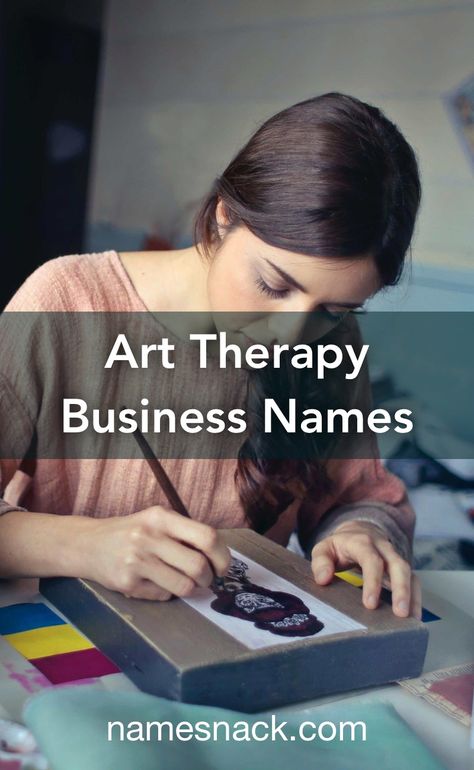 Art Therapy Logo Design, Creative Names For Art Page, Unique Name For Art Page, Art Page Names For Instagram, Art Page Name Ideas For Instagram, Creative Names For Art Business, Therapy Business Names, Art Therapy Business, Art Names