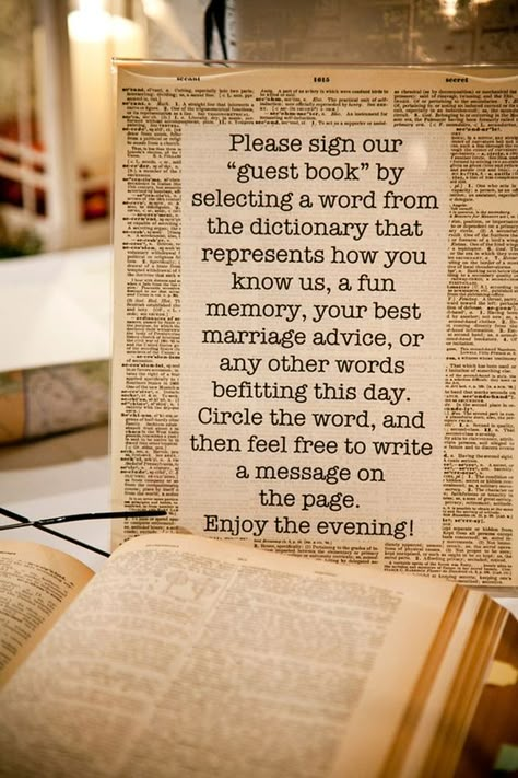 Creative Guest Book, Book Themed Wedding, Literary Wedding, Wedding Guest Book Ideas, Creative Wedding Favors, Library Wedding, Guest Book Ideas, Best Marriage Advice, Quirky Wedding