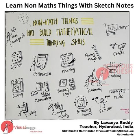 This is how we can use the skills of mathematics in daily life . 🧮✨ There is a complete sketchnote on this. Check here 👇 https://visualthinkingschool.eu/building-mathematical-thinking-beyond-math-concepts-sketch-notes-illustration/?utm_source=pin_business&utm_medium=CP+pinterest&utm_campaign=publer #MathInDailyLife #EverydayMathMagic #PracticalMathSkills #sketchnotes #drawing #sketches #doodles Games Related To Maths, Maths In Daily Life, Mathematics In Daily Life, Daily Life Drawing, Notes Illustration, Mathematical Thinking, Logic Math, Drawing Topics, Background For Powerpoint