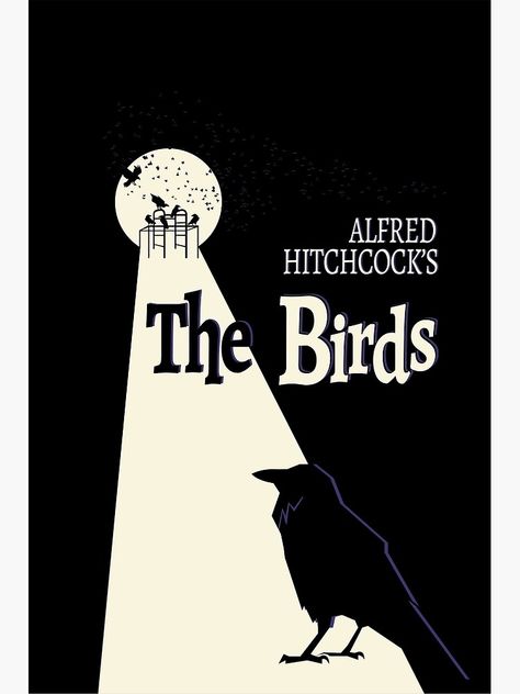 "Hitchcocks The Birds" Metal Print by BeehiveDezines | Redbubble The Birds Movie Poster, Alfred Hitchcock Aesthetic, The Birds Poster, Hitchcock Poster, The Birds Hitchcock, The Birds Movie, Hitchcock Movies, Alfred Hitchcock The Birds, Birds Poster