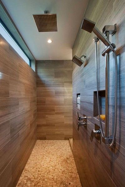 39 Luxury Walk in Shower Tile Ideas That Will Inspire You | Home Remodeling Contractors | Sebring Design Build Large Walk In Showers, Showers Without Doors, Kitchen Architecture, Doorless Shower, Open Showers, Walk In Shower Designs, Decorating Farmhouse, Luxury Shower, Exterior Ideas