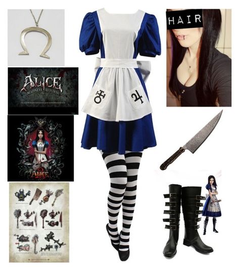 "'Alice Madness Returns' cosplay" by katlanacross ❤ liked on Polyvore featuring cosplay and AliceMadnessReturns Alice Madness Returns Outfit Ideas, Alice Madness Returns Costume, Alice Madness Returns Cosplay, Alice Cosplay, Madness Returns, Easy Cosplay, Fitness Shirts, Alice Liddell, Alice Madness Returns