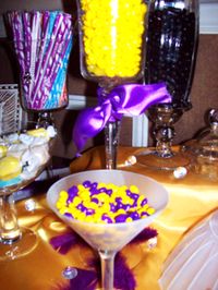 LSU candy buffet!! Geaux Tigers Lsu Wedding Theme, Lsu Decor, Lsu Wedding, Lsu Party, Lsu Graduation, Tailgate Ideas, Glass Door Refrigerator, Basketball Theme Party, Lsu Fans