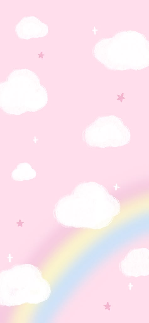 Wallpaper Backgrounds Aesthetic Minimalist, Rainbow Clouds Aesthetic, Pink Sky Wallpaper, Pastel Lockscreen, Pastel Rainbow Aesthetic, Rainbow Wallpaper Backgrounds, Waves Wallpaper Iphone, Pink Clouds Wallpaper, Queens Wallpaper