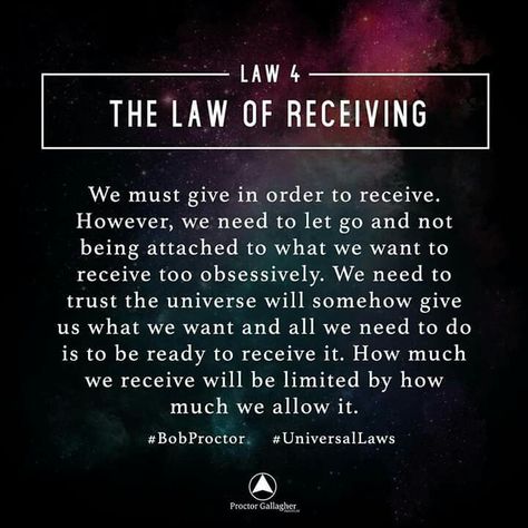 Law of receiving Laws Of Life, Endocannabinoid System, Bob Proctor, Attraction Quotes, Law Of Attraction Tips, Secret Law Of Attraction, Manifestation Law Of Attraction, Law Of Attraction Affirmations, Law Of Attraction Quotes