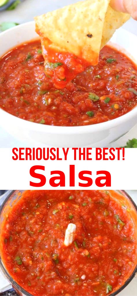 Red Salsa Recipe, Salsa Homemade, Salsa Canning Recipes, Best Salsa Recipe, Best Salsa, Mexican Salsa Recipes, Fresh Salsa Recipe, Marzano Tomatoes, Easy Salsa Recipe