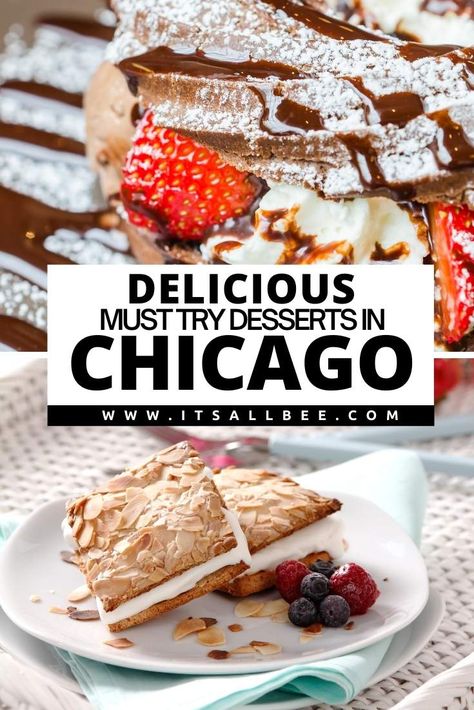 Restaurant Quality Desserts, Best Creme Brulee, Chicago Desserts, Chicago Ideas, Best Tiramisu, Dessert Restaurants, Chicago Trip, Places In Chicago, Drink Bucket