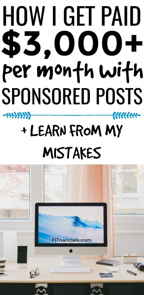 How I Make $3,000+ Per Month With Sponsored Posts via @fitnancials Ghost Writing, Writing Articles, Blogging Business, Legit Work From Home, Blogging Resources, Sponsored Posts, It's Funny, Income Ideas, Business Work