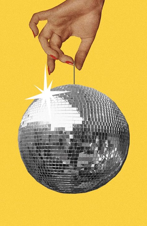 Mirror Ball, Illustration Artists, Room Posters, Disco Ball, Wall Collage, Design Inspo, Collage Art, Design Illustration, Wall Prints