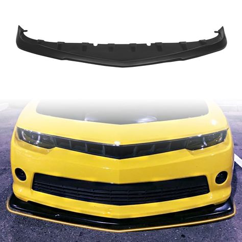 PRICES MAY VARY. 【Perfect Fitment】-Package Includes:1x Front Bumper Lip. Custom design and precise Fits 2014-2015 Chevy Camaro LT LS V6 Only 【Superior Craftsmanship 】-This front bumper lip spoiler made of 100% brand new high quality Polyurethane(PU), which is tough construction, light weight and impact resistant, durable enough for long-lasting performance during any weather situation. 【Stylish Look】-Simple yet elegant Unpainted Black finish add on chin lip spoiler is a perfect exterior styling Camaro Accessories, 2010 Camaro, Speed Bump, Lower Lip, Chevy Camaro, Car Painting, Replacement Parts, Chevy, Long Lasting