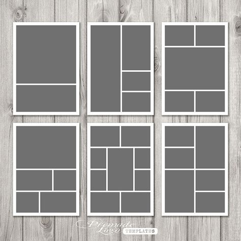 Photo Template, Storyboard Template, Photo Collage Template, Photographer Template - INSTANT DOWNLOAD - 5 x 7 (6 psd files) - P101 Photo Grid Design Collage, 7 Photos Collage, 5 Collage Template, Photo Grid Layout Collage, Magazine Photo Collage, Moodboard Template Layout, 5 Photo Collage Template, Photo Grid Layout, 6 Photo Collage Template