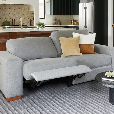 Reclining Sofas Can Be Comfy and Look Nice—Here Are 12 to Buy Mid Century Modern Reclining Sofa, Modern Reclining Sofa, Power Reclining Sectional Sofa, Reclining Sofas, Recliner Couch, Modern Recliner, 2025 Goals, Sofa Wall, Reclining Loveseat