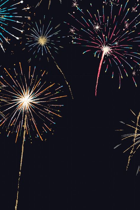 Colorful fireworks background vector in celebration theme | free image by rawpixel.com / Boom Firework Illustration, Dark Sky Background, Fireworks Drawing, Firework Background, Fireworks Graphic, Fireworks Illustration, Firework Tattoo, Fireworks Vector, Festival Fireworks