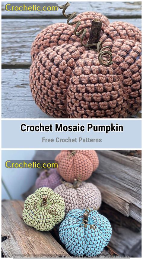 "Easy Halloween Decor: Crochet Pumpkin Tutorials" Crochet Pumpkin Stem Free Pattern, Crochet Pumpkins Free Pattern, Pumpkin Crochet Pattern Free, Crochet Pumpkin Free Pattern, Crocheted Pumpkins, Pumpkin Patterns Free, Crochet Fall Decor, Crochet Autumn, Thanksgiving Crochet